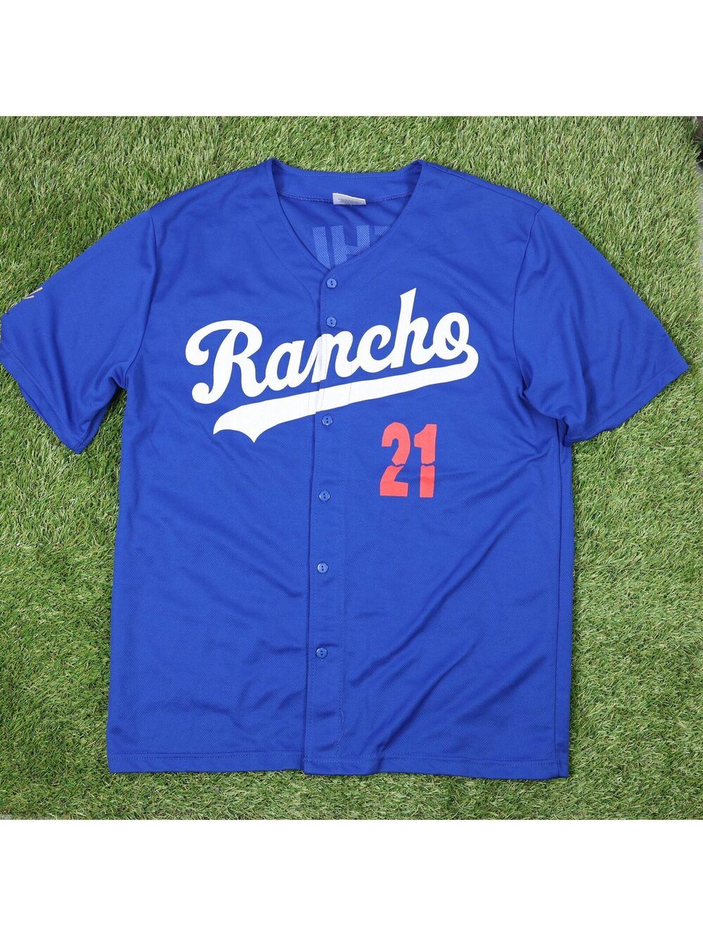 Rancho Blue Baseball Button-Up